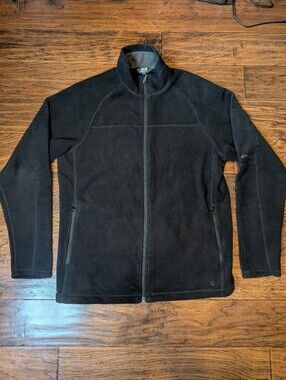 MEC Men's Black Polartec Fleece Zip Up Size Large